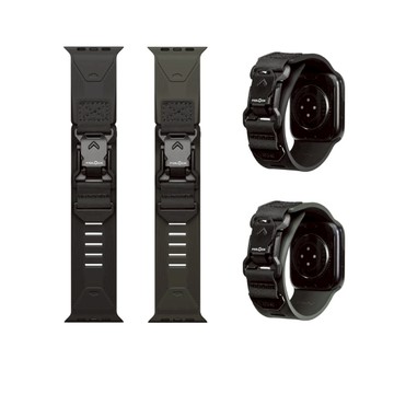 防水 FKM 氟橡膠 Fidlock® 瞬扣錶帶 for Apple Watch Ultra / 46 / 45 / 44 mm 探索黑