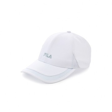 FILA 網布透氣拼接遮陽帽-白色 HTA-1012-WT