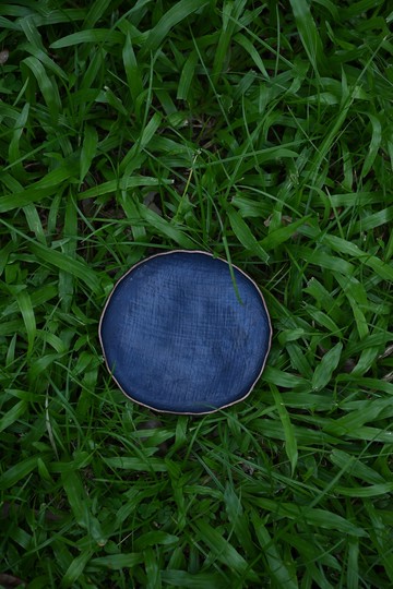 【belate&life皮革手作】藍染皮革置物盤