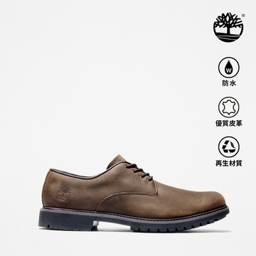 Timberland 男款棕色防水皮革休閒鞋|5550R242