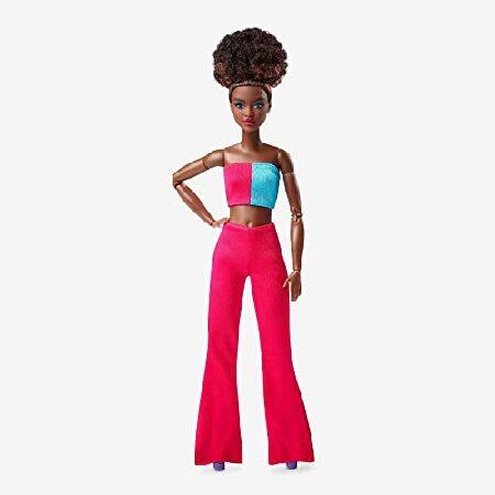 Barbie Looks Doll with Natural Black Hair in Color Block Crop Top