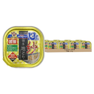 DoggyMan 多格漫 紗餐盒 高齡犬養護  日本博多放牧雞+6種穀物野菜  100g  24罐