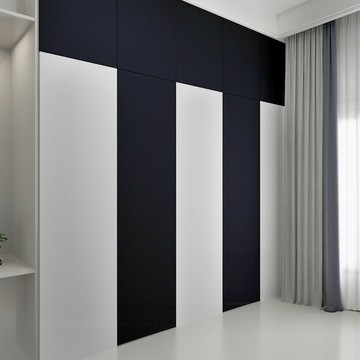 KOTI 日安生活 莫蘭迪色膚感膜防水防油自黏壁紙牆貼廚房壁貼家具貼紙  500 x 60cm  月牙黑