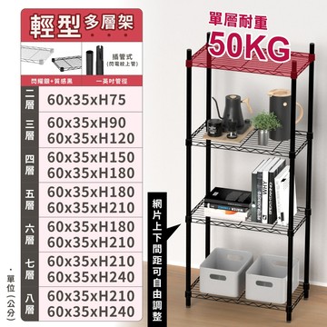 【免運 | 多尺寸】 鐵架 層架 60X35系列 二/三/四/五/六/七層 收納架 置物架 鐵力士架 貨架 波浪架 收納