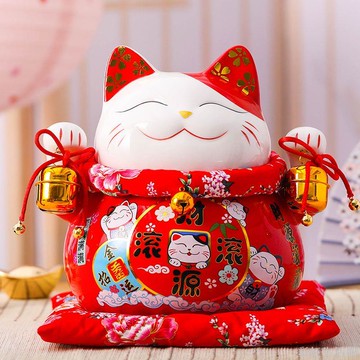 招財貓開業禮品存錢儲蓄罐可取大小號陶瓷客廳店鋪收銀前臺擺件