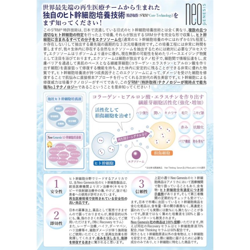 ヒト幹細胞培養エキス原液 100% (70%高配合）エクソソーム 美容液