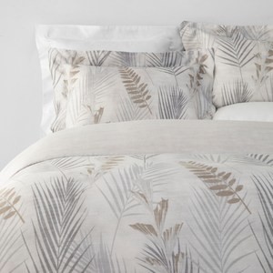 查莉300織天絲床包兩用被組加大 羽葉