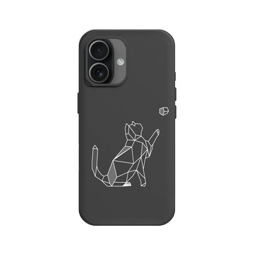 iPhone 17 SolidX 黑 - Animal Silhouette / 動物剪影 - 幾何-動物系列/球與貓