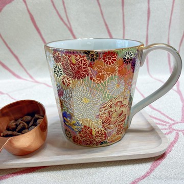【九谷燒】金花詰馬克杯(塗裝微瑕品)