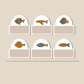 姓名貼紙 耐高溫 防水姓名貼 海魚