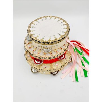 手工制作艾斯米拉達芭蕾舞兒童鈴鼓道具表演手鼓比賽頭飾