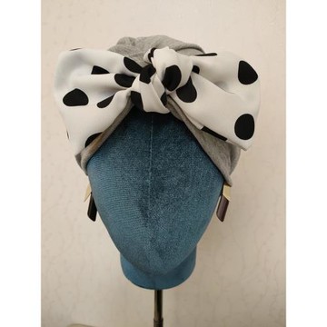 波點蝴蝶帽 純棉月子帽 時尚搭配包頭帽 透氣室內空調帽月子帽