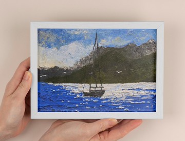 海景原創丙烯畫當代牆畫客廳