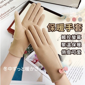台灣現貨 保暖手套 德絨手套 可觸屏 日系手套 好看手套 氣質手套 女手套