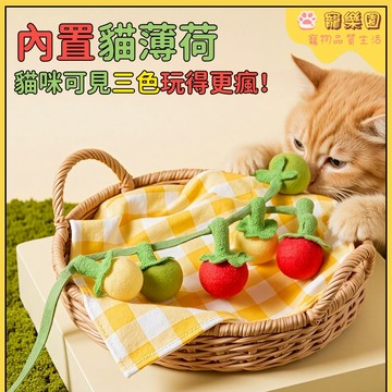 貓咪玩具 番茄逗貓棒 內置貓薄荷玩具 逗貓神器 幼貓玩具 寵物玩具 貓咪自嗨解悶玩具 寵物互動玩具 貓發聲玩具 寵物用品