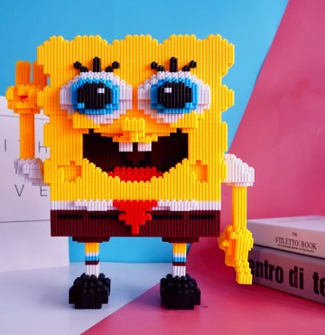 預購【遊戲家】Mini微型積木迷你小顆粒 微型積木 - 海綿寶寶