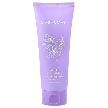 Mary & May, 白膠原蛋白潔面泡沫，5.07 液量盎司（150 毫升）