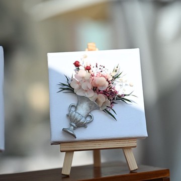 【聖誕交換禮物】古典花瓶 半立體花藝小畫框