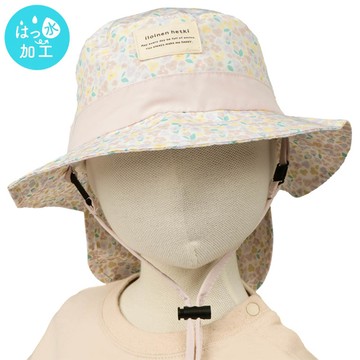 akachan honpo - 漁夫帽-防潑水加工滿版印花-粉紅色