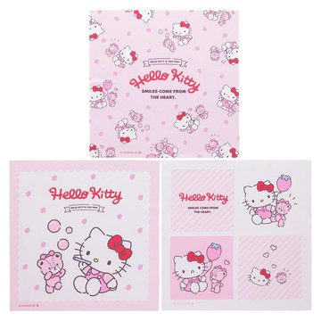 Marushin 丸真 三麗鷗 抗菌加工方巾 方形餐巾 (3入組) HELLO KITTY RS90507