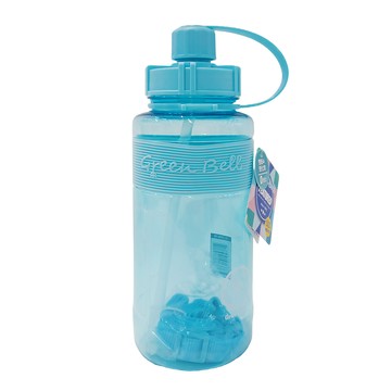 Green Bell 綠貝 精選彈跳吸管太空壺  天藍色  1L  1個