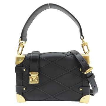 LOUIS VUITTON LV 路易威登 黑色 小羊皮 菱格 軟盒 Side Trunk PM 兩用包 M83030 【二手名牌BRAND OFF】