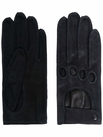 Manokhi - cut out-detail suede gloves - women - Suede - 6.5 - Black
