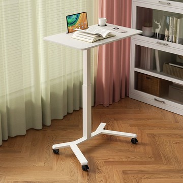 氣動升降桌移動辦公桌站立式工作臺可升降電腦桌沙發邊桌床邊桌