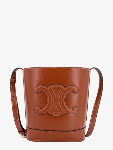Leather handbag with frontal triomphe logo - CELINE - gender_Woman