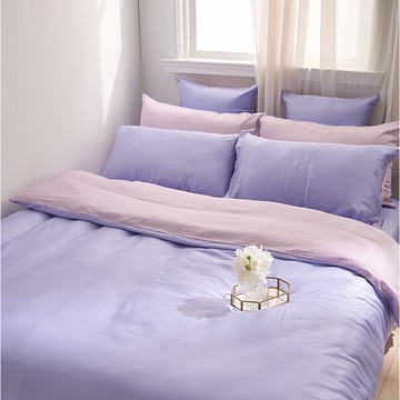戀家小舖 台灣製 薄被套 雙人被套 被單 暮戀紫 100%天絲 雙人薄被套 60支天絲 素色