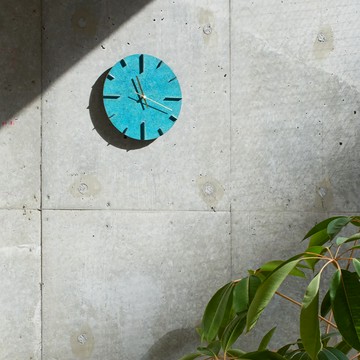 Lemnos Quaint 鑄黃銅時鐘 - 斑紋純銀色