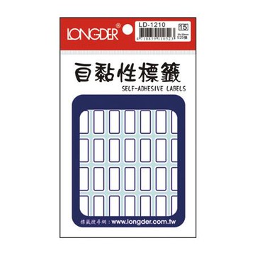 龍德LONGDER自粘標籤/LD-1210/藍框/10x20mm/525張/包