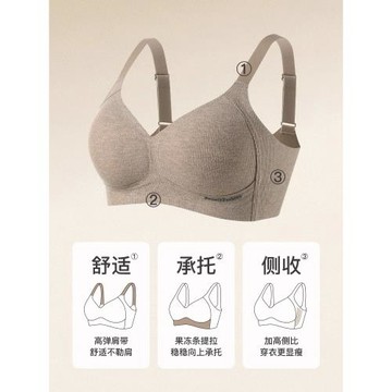 磨毛無痕內衣女士聚攏小胸顯大收副乳防下垂上托無鋼圈春夏文胸罩