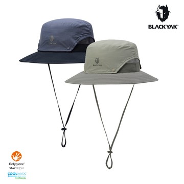 【BLACKYAK】兩用透氣圓盤帽(2色)-春夏 抑菌抗臭 防曬 防風繩 2用帽 漁夫帽 遮陽帽|BYFB1NAF04
