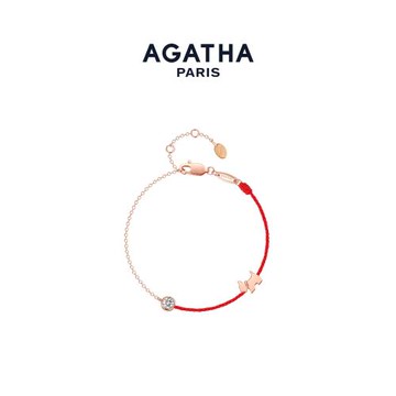 (免運)AGATHA/璦嘉莎幸運紅繩手鏈本命年飾品手繩