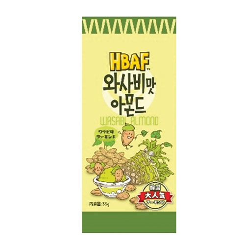 ワサビ味アーモンド(35g) ナッツ ハ二－バタ－ わさび味 おつまみ 韓国食品