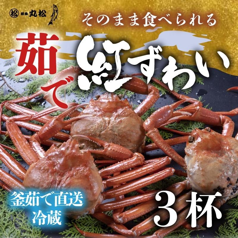 カニ かに 蟹 紅ズワイガニ ベニズワイガニ  越前産 3杯 茹で 冷蔵 送料無料 内祝い お歳暮 プレゼント ギフト