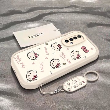 適用于真我X50手機殼RealmeX50M新款RMX2051全包防摔保護套真我x50m男女款小眾簡約可愛彩色凱蒂貓頭專用外殼