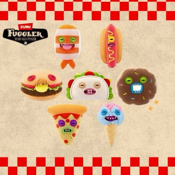 【FUGGLER】放克牙寶/牙齒怪 9吋 牙咪牙咪 娃娃玩偶(隨機出貨)【墊腳石】醜萌美食 速食餐 甜甜圈 甜筒冰淇淋