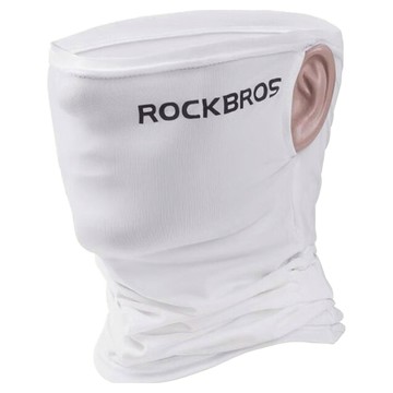 ROCKBROS 洛克兄弟 冰絲防曬圍脖套掛耳款 WB-003W  1個  均碼  白色