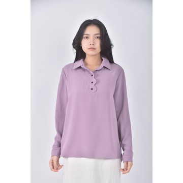 (L) l amant質感紫色襯衫上衣二手衣