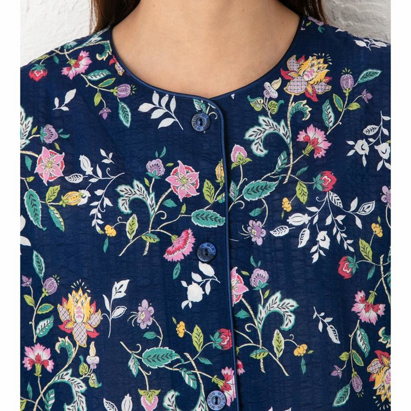 ワコール MINTON ミントン ローンリップル 長袖パジャマ L