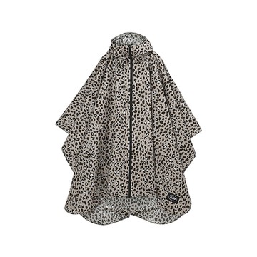 日本 KiU 休閒輕量斗篷雨衣K405-豹紋 前長94cm 後長105cm  (JN4015)