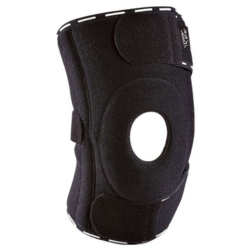 Polar Star 桃源戶外 長式髕骨矽膠軟墊護膝 P14712  展開(73.5 x 24 x 0.2cm)  1個  黑色