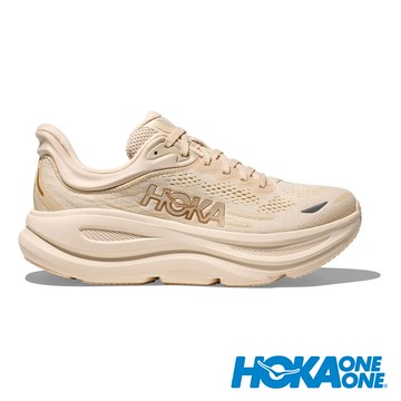 【HOKA】女Bondi 9 Wide運動健行鞋(寬楦)『香草白/樺木』1162014 戶外 露營 登山 健行 運動 休閒 旅遊 時尚 健行鞋