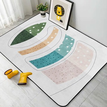 北歐ins風美式輕奢地毯客廳茶幾毯現代簡約沙發臥室滿鋪家用地墊