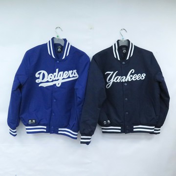 MLB 創信代理 6760701- Majestic 經典球隊LOGO鋪棉風衣外套 道奇/洋基【iSport愛運動】