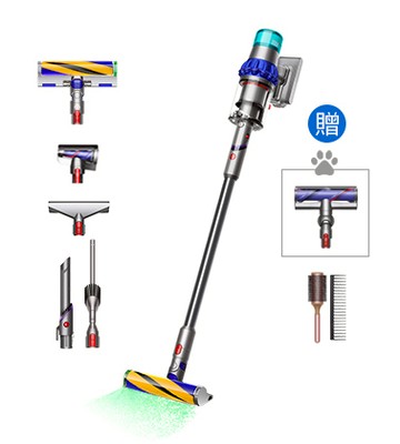 【降7千】Dyson V15 Detect™ Fluffy 智慧無線吸塵器 (升級版寵物家庭組)