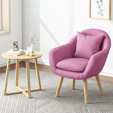 APP下單享點數9% 北歐懶人沙發休閑陽臺客廳座椅小戶型臥室椅子簡易迷你沙發帶桌子