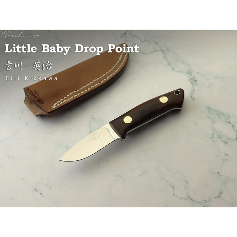 吉川 英治 作 1022 リトルベビー ドロップポイント アイアンウッド シースナイフ   Eiji Kikkawa  Little Baby Drop Point  Sheath knife